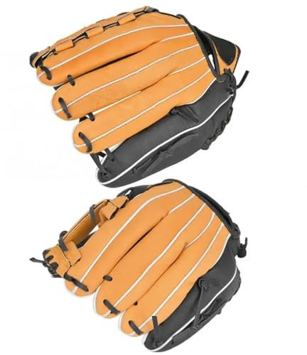 Guante De BéIsbol 11.5In / 12.5En Guantes de béisbol Infielder Pitcher Catcher Gloves engrosar PU Guantes de cuero Niño adulto softbol Equipo de práctica Guantes De BéIsbol Para Exteriores ( Size : 12
