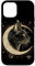 Hülle für iPhone 12/12 Pro Katze Halbmond Gothic Hexe Schwarz Katzenliebhaber