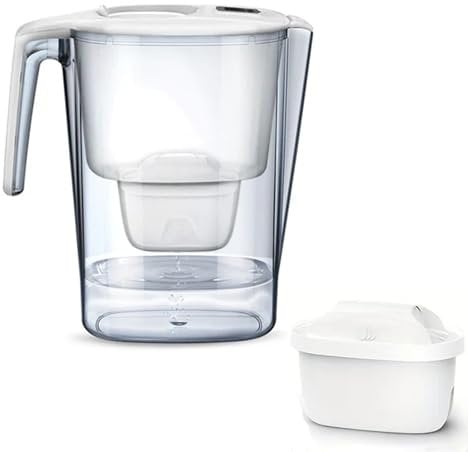 Water Filter Jug with 90 Days Filter, Alkaline Water Pitcher, 7 Stage Ionizer Filtration System, Reduce Fluoride, Chlorine Etc, 3.6L, BPA Free,White