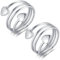 Cigmag 2PCS Lymphdrainage Magnet Ringe Damen Frauen Finger 2 Ultrastarke Magnete 99% Reines Kupfer Verstellbar mit Geschenkbox (Silber Liebe Herz)