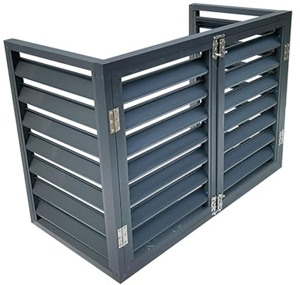 CMYAOYC Klimaanlage Abdeckung, Pool-Ausrüstung, Absperrzaun, Mülleimer-Einhausung, Isolierzubehör for Die Installation von AC-Wandgeräten (Color : Double door, Size : 1.5p(3sides))