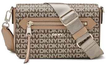 DKNY Women's Bryant Ave Mid Flap Crossbody, Chino/Cappuccino, One size