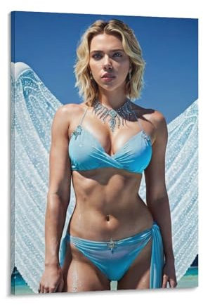 Scarlett Johansson Poster mit heißer Schauspielerin (55) Wandkunst-Poster, Rollen, Leinwand, Gemälde, Bild, Wohnzimmer-Dekoration, Zuhause, 30 x 45 cm