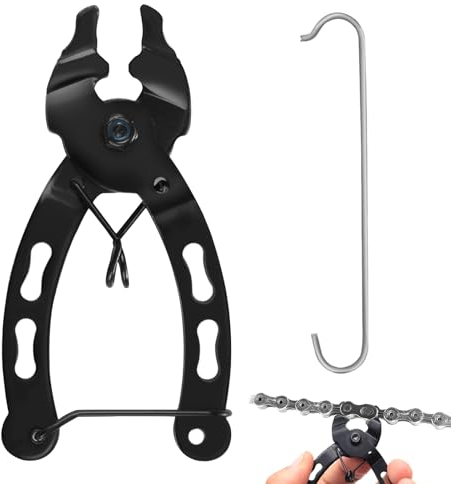 LEIBOCHAO Pince à Chaîne de Vélo, Chain Plier Chaînette Manquante 2 en 1 Opener Closer Remover, Pince à Maillon de Bicyclette Portable avec Crochet Chaîne pour Vélo Route/Montagne