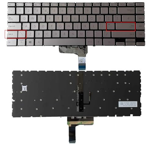XINDIKBHUB Tastiera per computer portatile retroilluminata per Asus ZenBook 14 UX425 UX425J UX425JA UX425E UX425EA U4700 Notebook Oro Rosa