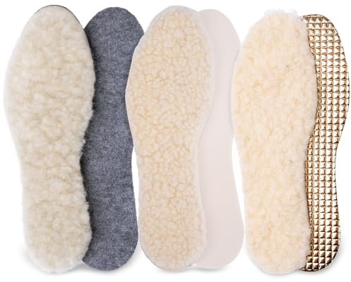 SULPO Lammfell Einlegesohlen Discovery Set - 3er Pack Winter Lammfellsohlen - Warme Schuheinlagen - Thermo Einlagen Für Schuhe - Winter Thermo Einlagen