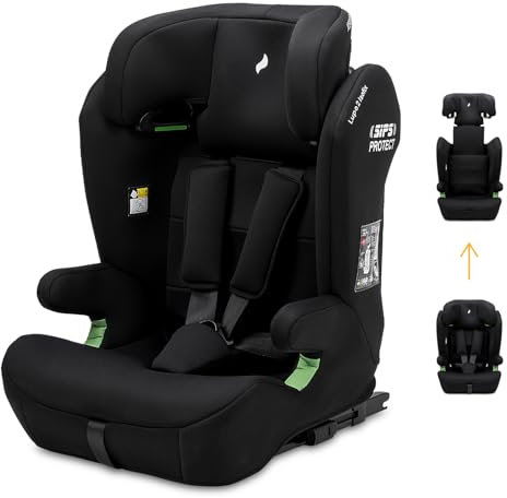 Osann Lupo 2 Isofix, Kindersitz mit Isofix ab 1 Jahr, Autositz von 76 bis 150 cm, i-Size mitwachsend - Nero