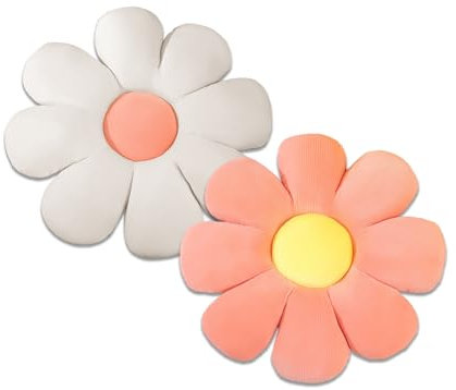 Billowvolve 2PCS Blumenkissen Blumenboden Kissen Blume Blumenform Sofa Blumenförmiges Plüsch Bodenkissen Dekor Flowers Sitzkissen