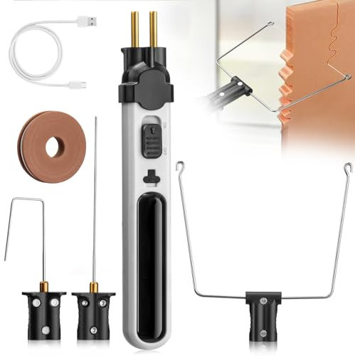 Coupe-polystyrène électrique à batterie 550 ℃ - Coupe-polystyrène électrique avec témoin LED - Coupe-polystyrène chaud pour bords coupés - Plastique et polystyrène