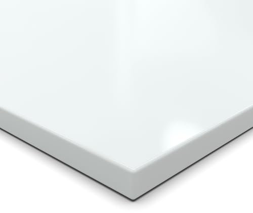 25mm Spanplatte Zuschnitt Kristallweiß melaminharzbeschichtet Länge bis 200cm Dekorplatten Zuschnitte mit 2mm Umleimer Auswahl: 40 x 60 cm (ABS Kante komplett)
