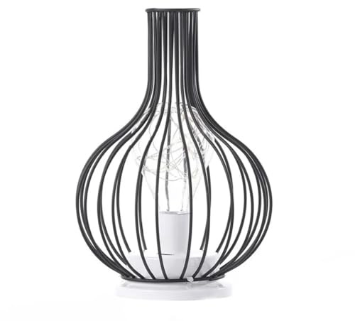 Flaroey LED Table Lamp Reading Lamp Night Light Bedroom Bedside Lamp Desk Lighting Living Room Retro Iron Home Decoration,C