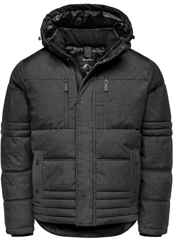 Amaci&Sons Herren Gefütterte Dicke Winter Jacke für Männer mit Kapuze 9133