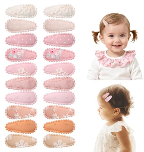 20 Pezzi Fermagli Per Capelli, Mollette Capelli Neonata Piccolo Fermagli, Motivo Floreale, Barrette Antiscivolo e Accessori per Capelli per Bambini