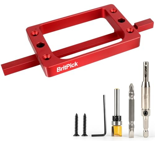 3 Fixed Size Door Hinge Jig for Jamb, Aluminum Alloy Hinge Template Kit for Router, Mortise Jig for 3 Length 1/4 Radius, 5/8 Radius and Square Corner Hinges
