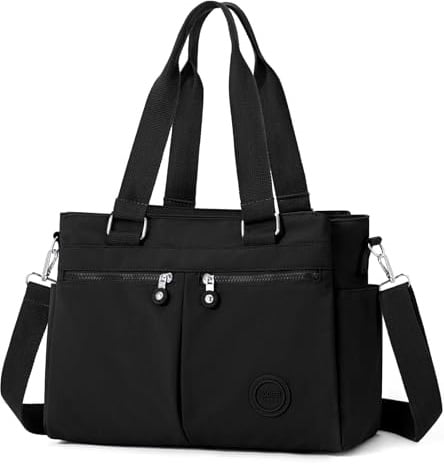 BTNEEU Handtasche Damen Groß Shopper Tasche Damen Umhängetasche Mittelgroß Laptoptasche Nylon Tote Bag mit Abnehmbar Schultergurt Wasserdicht Schultertasche für Arbeit Büro Reisen Schule