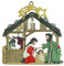 Zinnfigur Krippe mit Ochs und Esel