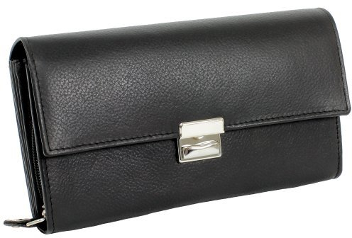 XXL Profi Kellnerbörse Kellnergeldbeutel Taxibörse Verkaufsfahrer Geldbörse Servicegeldbörse für Kellner echt Leder schwarz