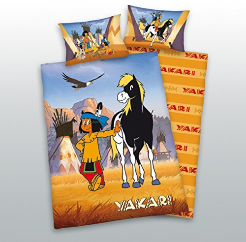 Herding Bettwäsche-Set Yakari, Baumwolle, Bunt, 135 x 100 cm