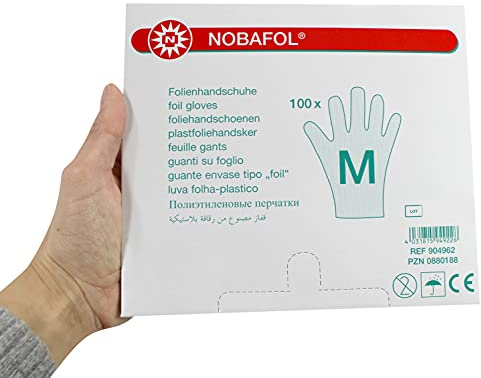 Nobafol 100 Stück Folienhandschuhe Nobamed (Größe: medium)