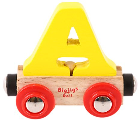 Bigjigs Rail Rail Name Letter A (Yellow)