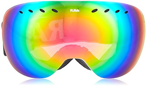 Ravs by Alpland SKIBRILLE SNOWBOARDBRILLE - RAHMENLOS SPECIAL DESIGN - GLÄSER 100% Red Lasergold VERSPIEGELT!HELMKOMPATIBEL ANTIFOG SPHÄRISCHE DOPPELSCHEIBE inkl,. SOFTBAG
