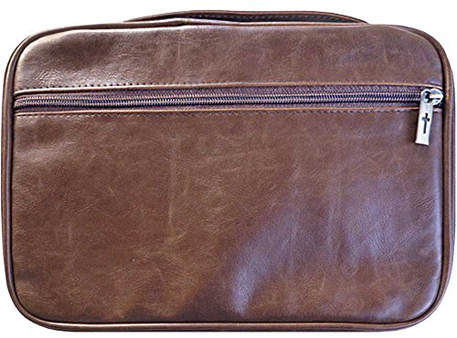 Bible Cover - Distressed Leather Look-Extra Extra Large-Brown by White Dove Designs