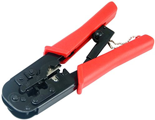 MicroConnect IC-T-WC-02 - Herramienta crimpadora profesional para conectores macho RJ45, RJ11, RJ12, color negro