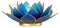 Teelichthalter Kerzenhalter Lotus Blume Capiz Violett - Blau 13.5cm