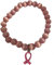 STRASS & PAILLETTES Bracelet Octobre Rose Lutte Contre Le Cancer du Sein avec Perle Opale Rose et Ruban Rose