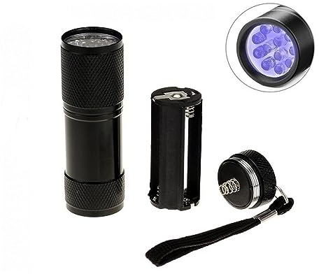 9 LED UV Taschenlampe Leuchte Lampe Schwarzlicht Spot Handlampe UV-Strahler