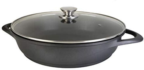 WeCook 10240 Cazuela Baja Grande para Inducción, Antiadherente, Aluminio Forjado, 40cm Libre de BPA