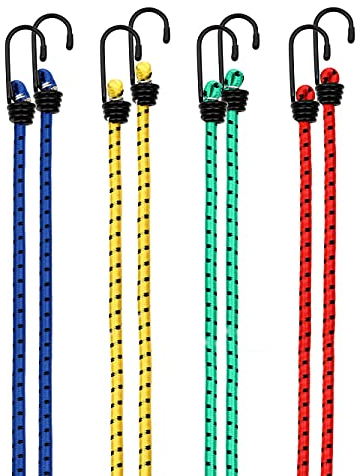 Deuba® 8X Spanngummi Set Metallhaken 4 Größen 40-100 cm Expander Gepäckspanner Universal Gepäckgummi Spannseil