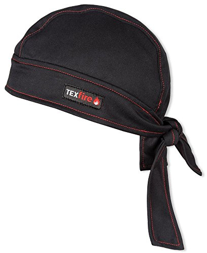 TEXFIRE - Feuerfeste Kopfhaube (55-65 cm Kopfumfang), flammhemmende Schweißerhaube, anpassbar, waschbar, komfortable Schweißerschutzmütze.
