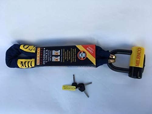 Milenco Dundrod + U Lock 14mm Chain x 1 Metre Long Motorcycle Motorbike Scooter Security Locking Device