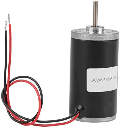 31ZY Moteur à courant continu à aimant permanent Moteur à engrenage électrique réversible pour générateur de bricolage CW/CCW (24V 3500rpm)