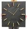 FLEXISTYLE Groß EKO Rectangular wanduhr ohne tickgeräusche LOFT Grande Schwarz 50cm (Dicke 19mm), Wohnzimmer, Schlafzimmer, in EU hergestellt