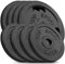 Hop-Sport Gusseisen Hantelscheiben Set 30 kg (4 x 2.5 kg, 4 x 5 kg) mit 31 mm Lochdurchmesser, ideal für Standard 30mm Langhantelstangen, Robuste Gewichtsscheiben für Fitness- und Krafttraining