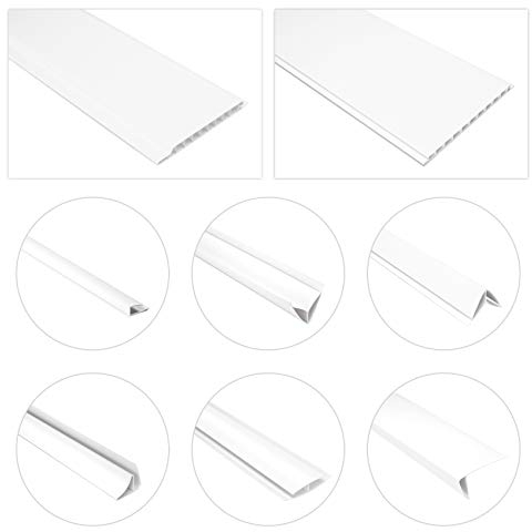 HEXIM Paneele & Zubehör aus PVC - Wandverkleidung mit Stecksystem, Kunststoff, hart, wasserfest - (PPA-01 weiß Außenecke - 45x45mm) Steckpaneele Kunststoffpaneele