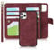 iCoverCase for iPhone 11 Pro Max Wallet Case Flip Cover Case Claret | with Card Holder, and Wrist Strap, PU Leather, Kickstand, Card Slots, Zipper Pocket, Magnetic, Detachable, 6.5 Inch