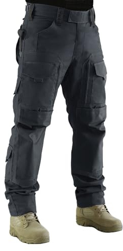ZAPT Tactical Pants Molle Ripstop Combat Hose Jagd Armee Camo Multicam Schwarz Hose für Herren (Dunkelgrau, S)