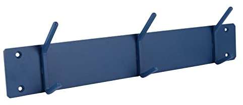 Gorillz Mystiek Small Three Garderobenleiste blau (5,3 x 43 x 10,4 cm) I Stilvolle Wandgarderobe aus robustem Stahl mit 3 Doppel-Garderobenhaken I Kompakte & platzsparende Garderobenhakenleiste