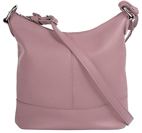 Cluty Umhängetasche Echt Leder Damen Made in Italy, Handtasche, Schultertasche, Crossbody Bag aus Leder