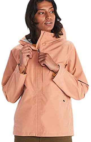 Marmot Donna Wm's Minimalist GORE-TEX Jacket, Giacca antipioggia GORE-TEX impermeabile, antivento per bicicletta, windbreaker traspirante da escursione e trekking, Rose Gold, XS