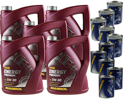 QR-PARTS 69808645 25L Motoröl MANNOL Energy Premium 5W-30 5xMotor Doctor+Motor Flush