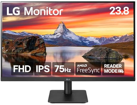 LG 24MP40A-C 24 Inch Full HD (1920 x 1080) Monitor with IPS 5ms 75Hz Display, AMD FreeSync and OnScreen Control, Charcoal Gre