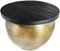 Riess Ambiente Design Couchtisch DRUMP Storage - 60cm - Gold - Mangoholz mit Stauraum Hammerschlag Massivholz Beistelltisch