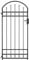 JUNZAI Black Victorian Wrought Iron Fence Gate 89x200 cm