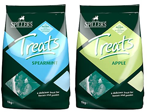 SPILLERS Horse Treats, Apple and Spearmint (Pack of 2 x 1kg) | Delicious Treat to Reward Horses and Ponies