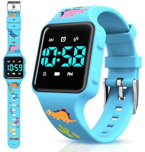 NN Ben Nevis Potty Training Watch, Digital Toddler Watch with Countdown/Music/Alarm Clocks/Vibration Reminder and Waterproof, Remind Toddler to Go to The Toilet, 02-Blue-DinosaurWorld, Digital