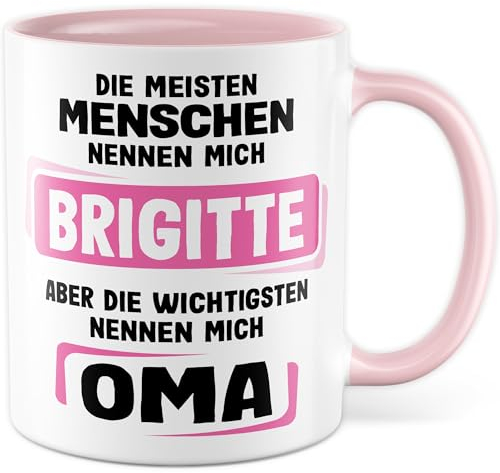 Oma Tasse personalisiert Großmutter Kaffeetasse mit Wunschname Geschenk Großmütter Geschenkidee Omas eigener Name Kaffee-Becher personalisieren